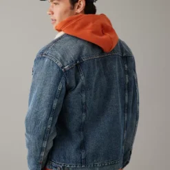 AE Denim Sherpa Trucker Jacket 5 AE Denim Sherpa Trucker Jacket -Drape Mode Sales 0106 1588 400 ob