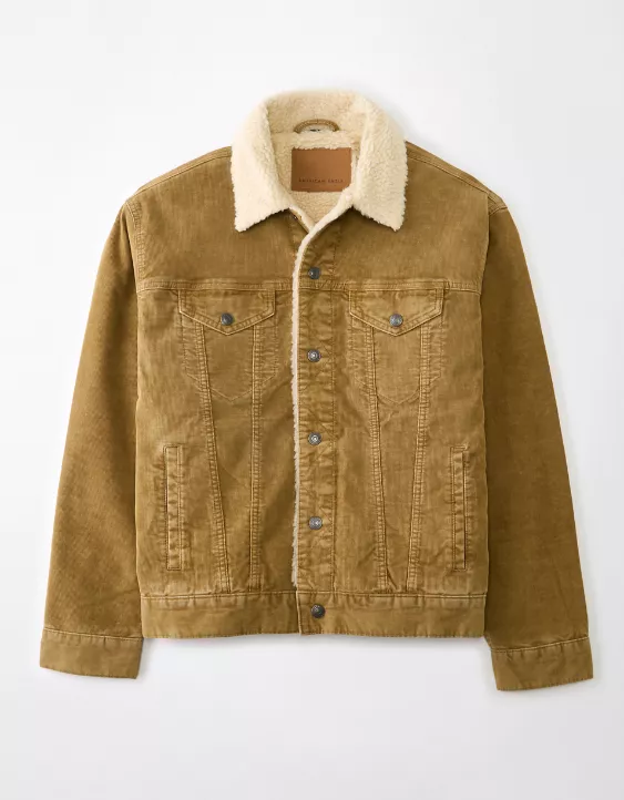 AE Corduroy Sherpa Trucker Jacket 3 AE Corduroy Sherpa Trucker Jacket - Image 3