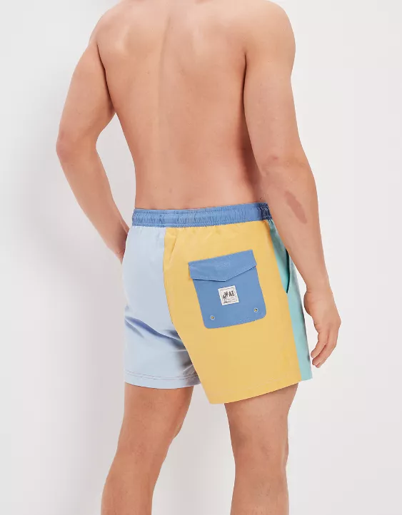 AE 5.5" Colorblock Swim Trunk 2 AE 5.5" Colorblock Swim Trunk - Image 2