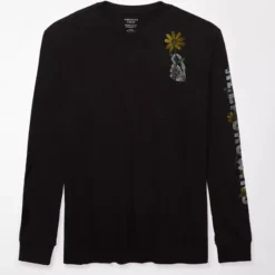 AE Super Soft Long-Sleeve Halloween Graphic T-Shirt -Drape Mode Sales 0189 3243 001 f