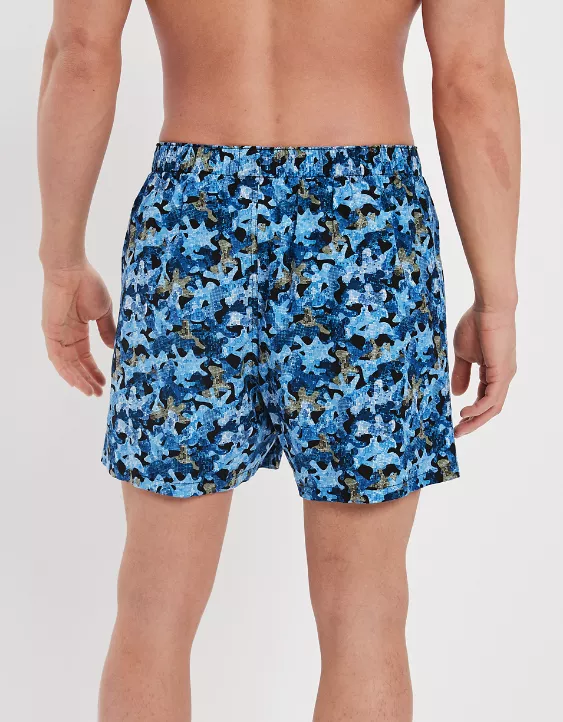 AEO Blue Camo Stretch Boxer Short 2 AEO Blue Camo Stretch Boxer Short - Image 2