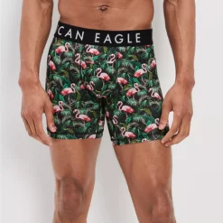 AEO Tropical Flamingos 6" Horizontal Fly Flex Boxer Brief