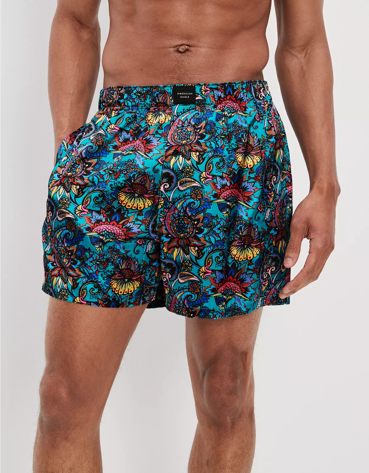 AEO Paisley Satin Pocket Boxer Short 1 AEO Paisley Satin Pocket Boxer Short