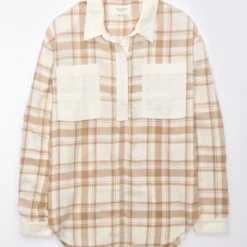 AE Oversized Plaid Pullover Shirt 5 AE Oversized Plaid Pullover Shirt -Drape Mode Sales 0359 5266 106 f
