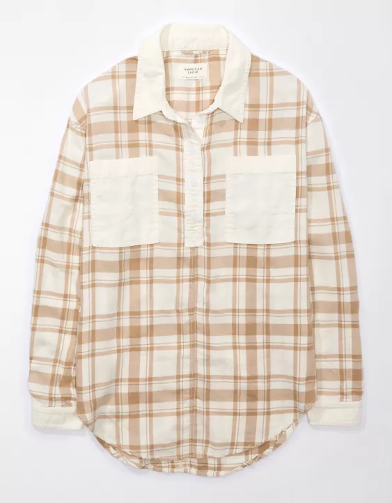 AE Oversized Plaid Pullover Shirt 3 AE Oversized Plaid Pullover Shirt - Image 3