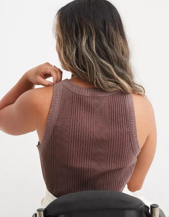 Aerie Textured Free Spirit Ribbed Tank Top 2 Aerie Textured Free Spirit Ribbed Tank Top - Image 2
