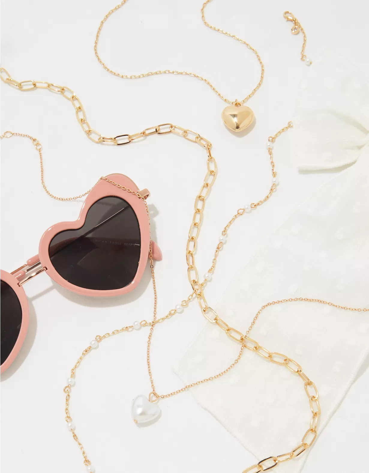 AEO Gold Heart Necklace 4-Pack 1 AEO Gold Heart Necklace 4-Pack