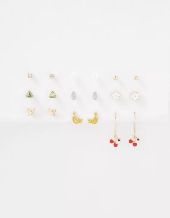 AEO Fruit Hoop + Stud Earring 18-Pack 2 AEO Fruit Hoop + Stud Earring 18-Pack - Image 2