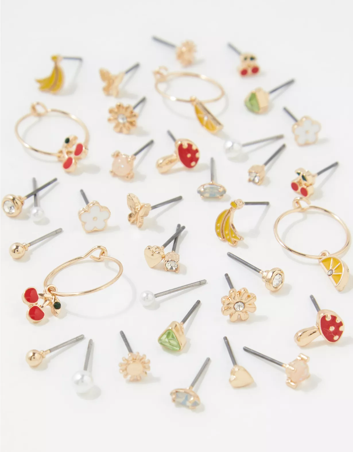 AEO Fruit Hoop + Stud Earring 18-Pack 1 AEO Fruit Hoop + Stud Earring 18-Pack