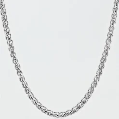 West Coast Jewelry Stainless Steel Polished Spiga Chain Necklace