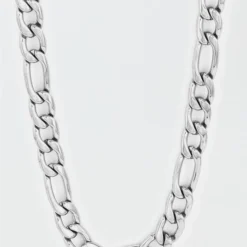 West Coast Jewelry Polished Stainless Steel Figaro Chain Necklace