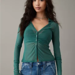 AE Mesh Button-Up Shirt