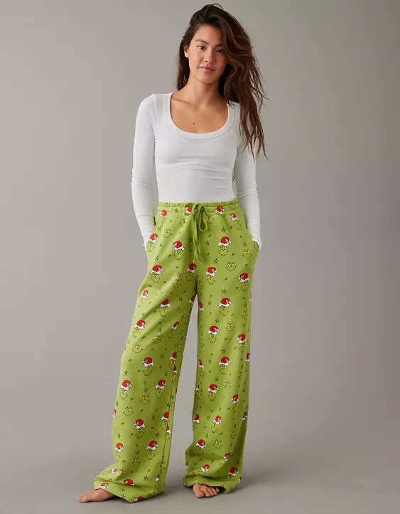 AE Grinch Fleece Wide-Leg PJ Pant 2 AE Grinch Fleece Wide-Leg PJ Pant - Image 2