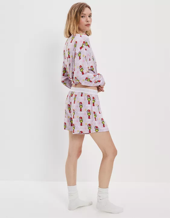 AE Grinch Plush PJ Set 2 AE Grinch Plush PJ Set - Image 2