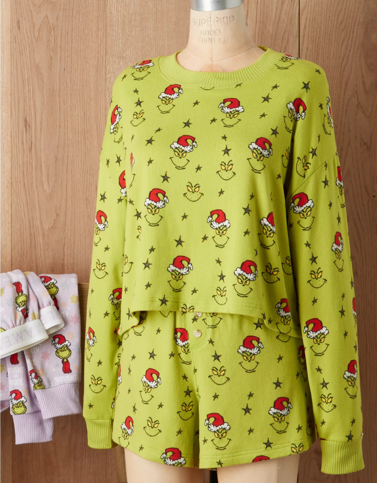 AE Grinch Fall Plush PJ Set 1 AE Grinch Fall Plush PJ Set