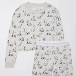AE Snoopy Fall Plush PJ Set 5 AE Snoopy Fall Plush PJ Set -Drape Mode Sales 0575 2961 092 f