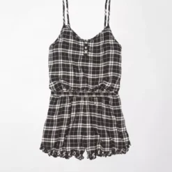 AE Flannel Ruffle PJ Romper 5 AE Flannel Ruffle PJ Romper -Drape Mode Sales 0575 3014 001 f