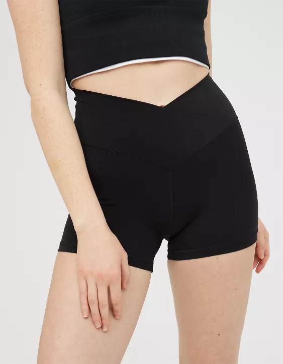OFFLINE By Aerie Real Me High Waisted Crossover 3" Bike Short 2 OFFLINE By Aerie Real Me High Waisted Crossover 3" Bike Short - Image 2