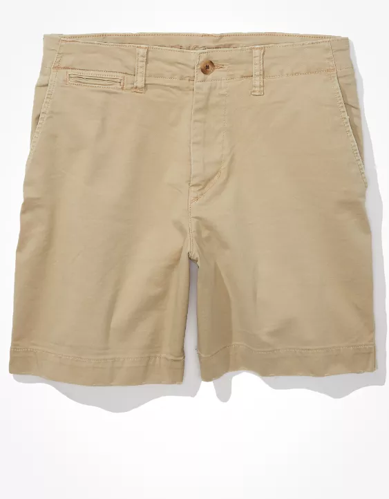 AE Flex 7" Lived-In Khaki Short 3 AE Flex 7" Lived-In Khaki Short - Image 3