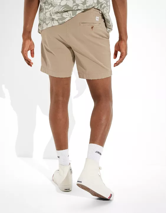 AE Flex 7" Lived-In Khaki Short 2 AE Flex 7" Lived-In Khaki Short - Image 2