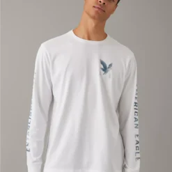 AE Super Soft Long-Sleeve Logo Graphic T-Shirt