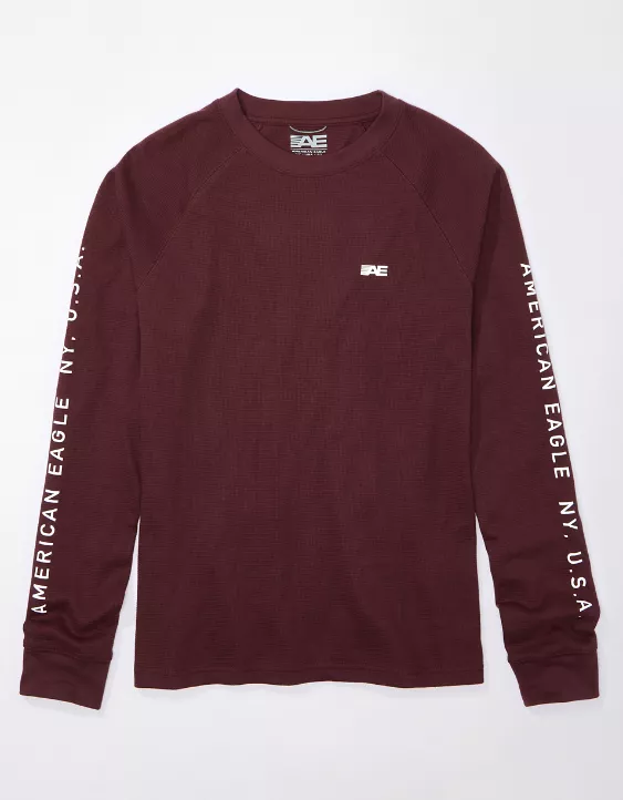 AE 24/7 Long-Sleeve Graphic Thermal T-Shirt 3 AE 24/7 Long-Sleeve Graphic Thermal T-Shirt - Image 3