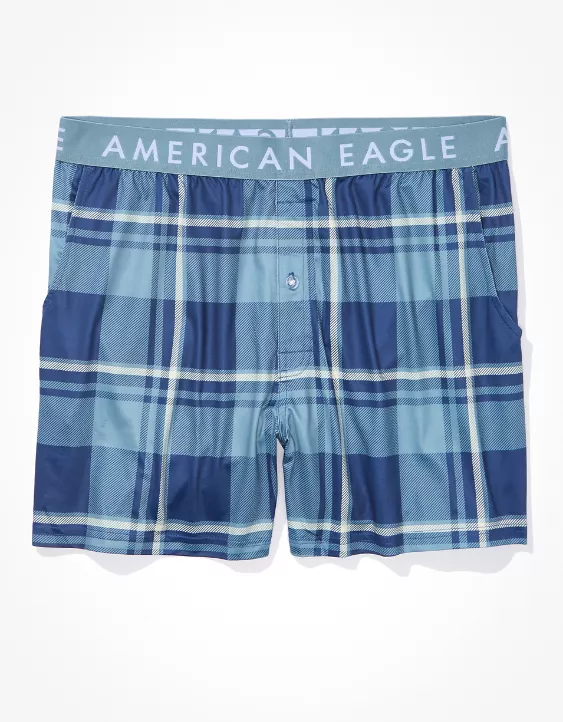 AEO Plaid Ultra Soft Pocket Boxer Short 3 AEO Plaid Ultra Soft Pocket Boxer Short - Image 3