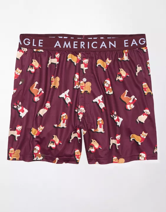 AEO Christmas Dogs Ultra Soft Pocket Boxer Short 3 AEO Christmas Dogs Ultra Soft Pocket Boxer Short - Image 3
