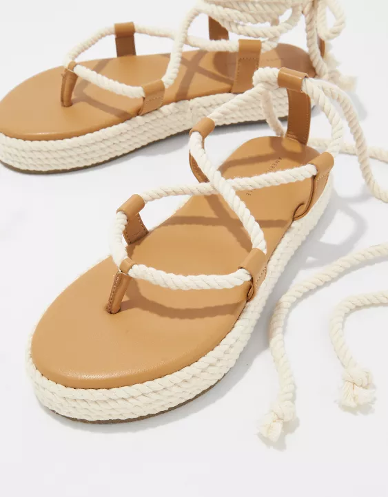 AE Rope Lace-Up Sandal 3 AE Rope Lace-Up Sandal - Image 3