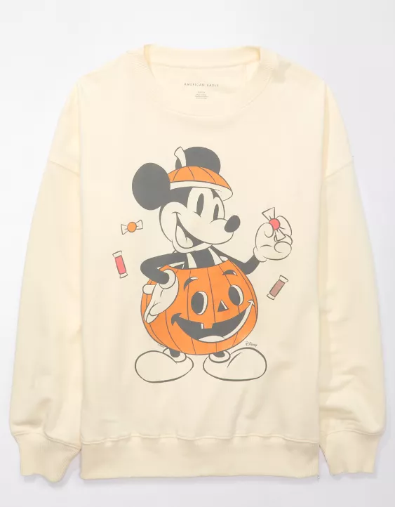AE Oversized Halloween Mickey Graphic Sweatshirt 3 AE Oversized Halloween Mickey Graphic Sweatshirt - Image 3