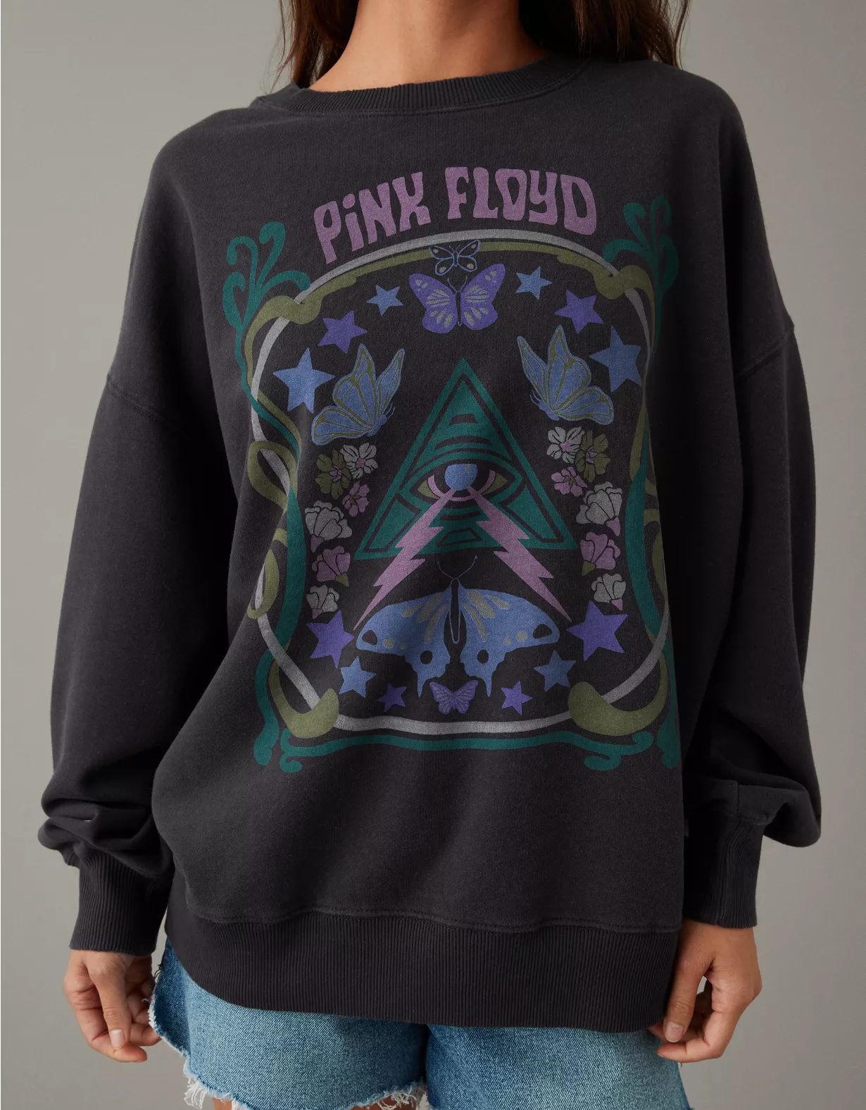 AE Oversized Pink Floyd Graphic Sweatshirt 1 AE Oversized Pink Floyd Graphic Sweatshirt