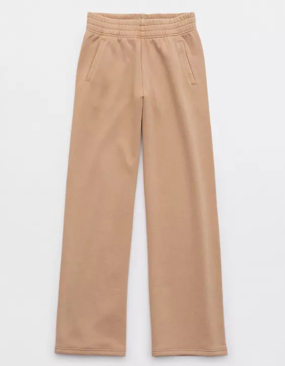 OFFLINE By Aerie Throw-Back Fleece Wide Leg Pant 3 OFFLINE By Aerie Throw-Back Fleece Wide Leg Pant - Image 3