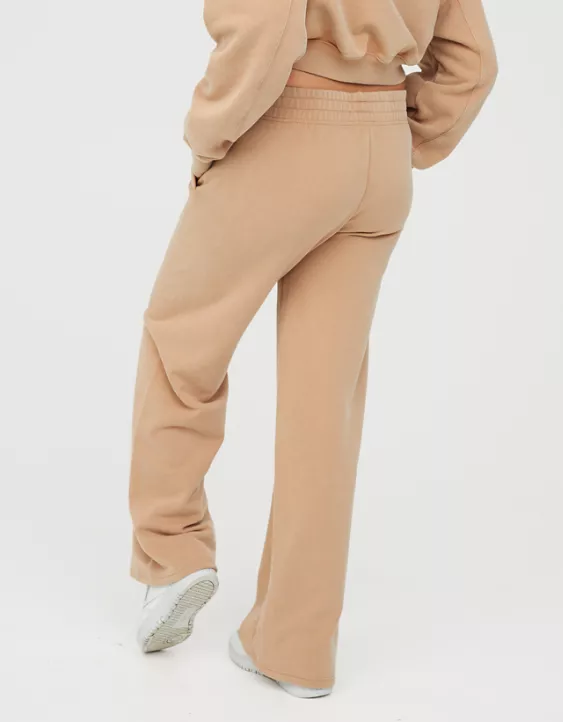OFFLINE By Aerie Throw-Back Fleece Wide Leg Pant 2 OFFLINE By Aerie Throw-Back Fleece Wide Leg Pant - Image 2