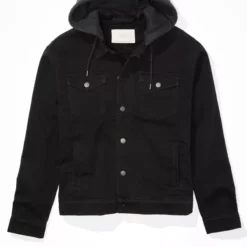 AE Hooded Canvas Trucker Jacket -Drape Mode Sales 2101 1542 004 f