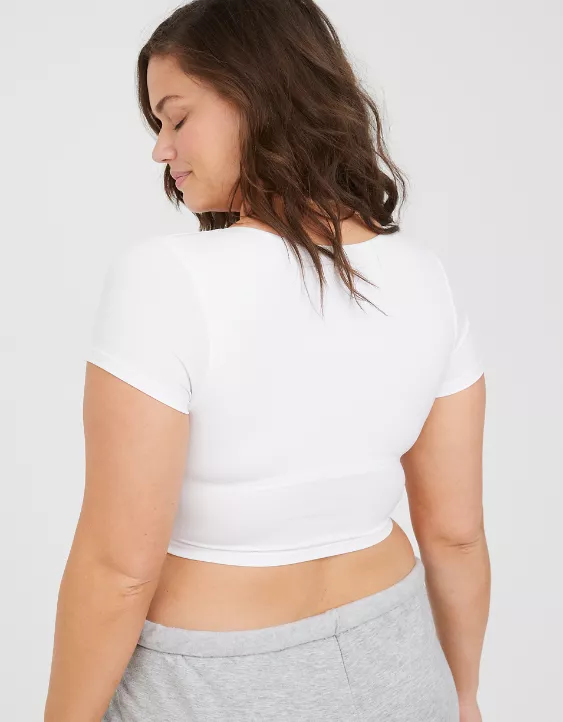 OFFLINE By Aerie Real Me V-Neck T-Shirt 3 OFFLINE By Aerie Real Me V-Neck T-Shirt - Image 3