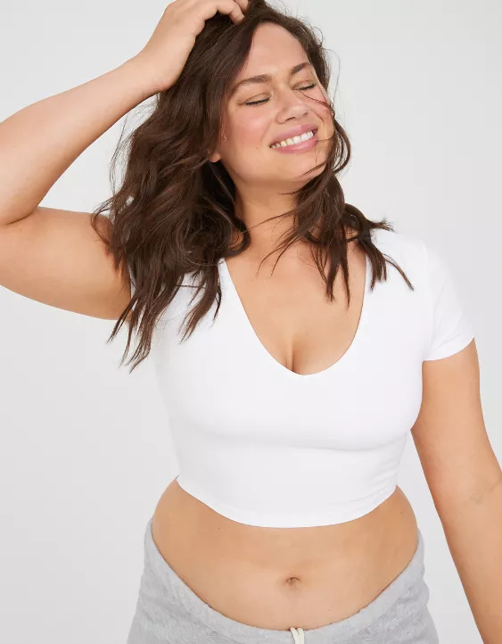 OFFLINE By Aerie Real Me V-Neck T-Shirt 2 OFFLINE By Aerie Real Me V-Neck T-Shirt - Image 2