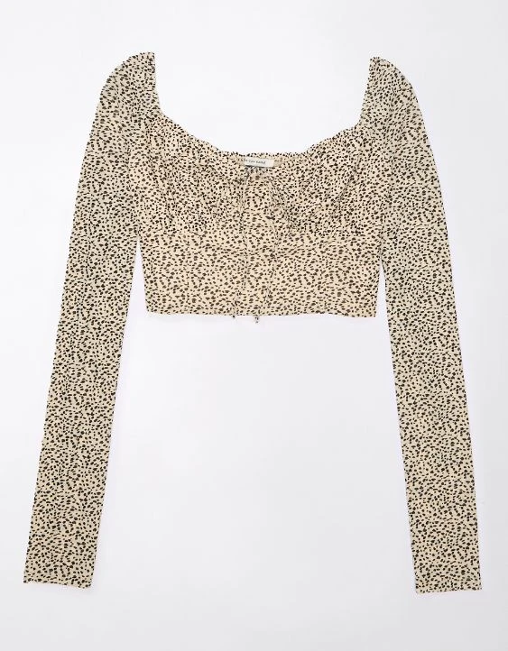 AE Mesh Cropped Corset Top 3 AE Mesh Cropped Corset Top - Image 3