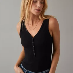 AE Sleeveless Henley Bodysuit