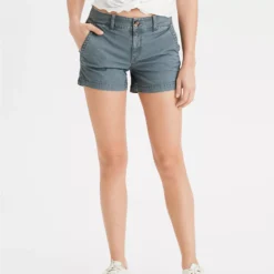 AE Khaki Midi Short