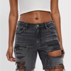 AE Denim Low-Rise Baggy Short