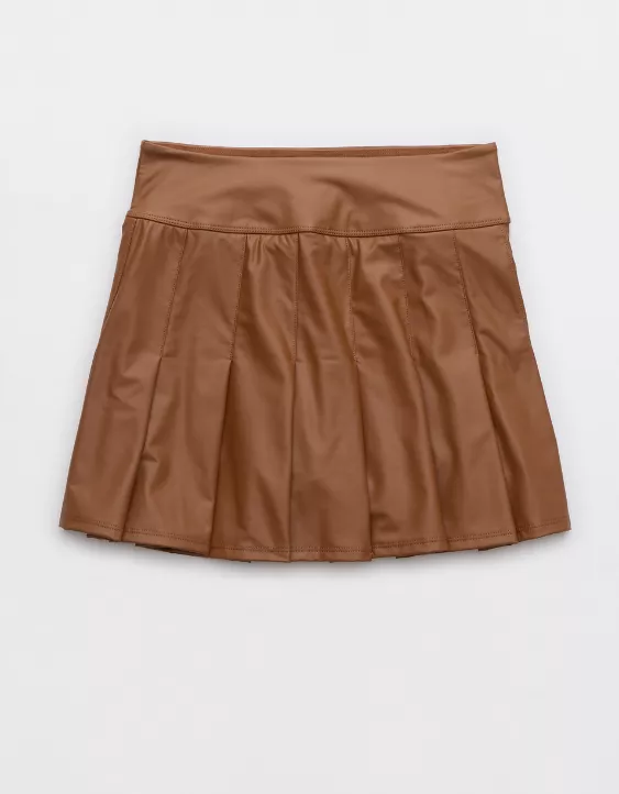OFFLINE By Aerie Real Luxe Faux Leather Skort 3 OFFLINE By Aerie Real Luxe Faux Leather Skort - Image 3
