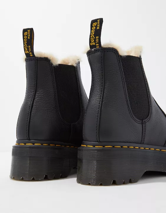 Dr. Martens Women's 2976 Faux Fur-Lined Platform Chelsea Boot 3 Dr. Martens Women's 2976 Faux Fur-Lined Platform Chelsea Boot - Image 3